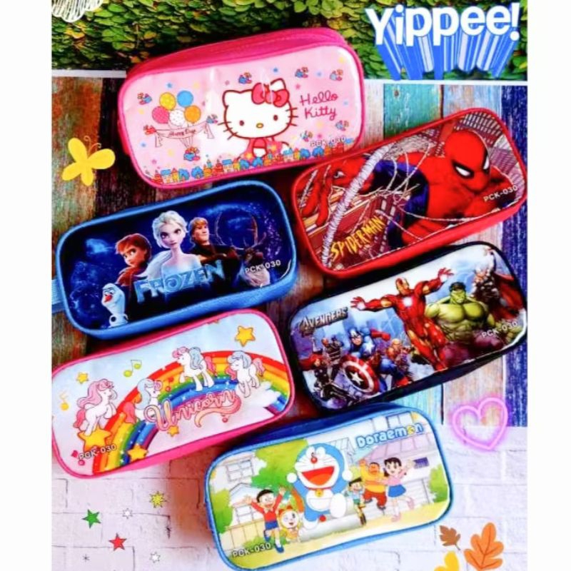 

(Ecer) Tempat Pensil JUMBO Tepak Premium Unicorn Superhero Kemas Plastik pp