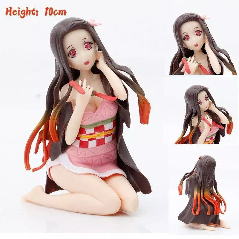 Figure Nezuko Kamado Pose duduk seksi cute