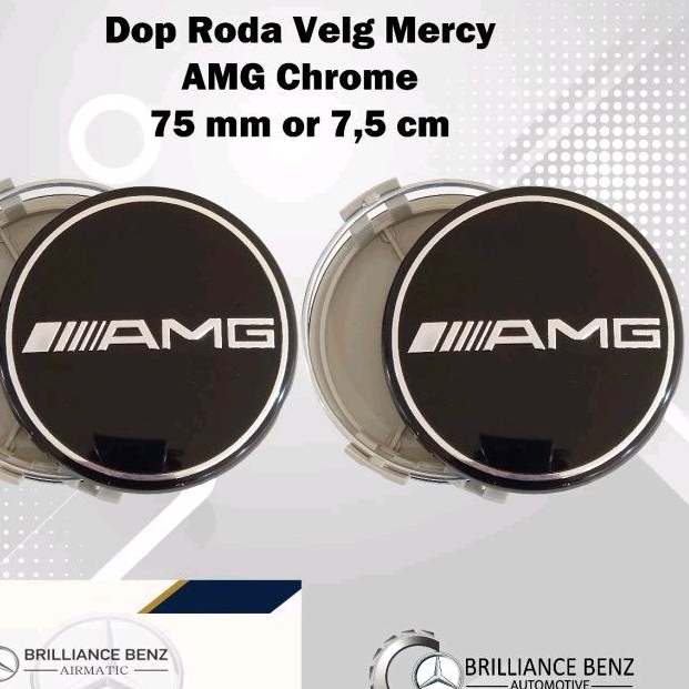 DOP VELG RODA EMBLEM AMG MERCEDES BENZ 75MM HITAM / DOP RODA AMG MERCY