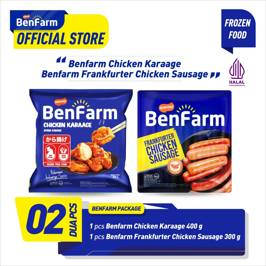 Benfarm Chicken Karage & Benfarm Frankfurter Chicken Sausage Package