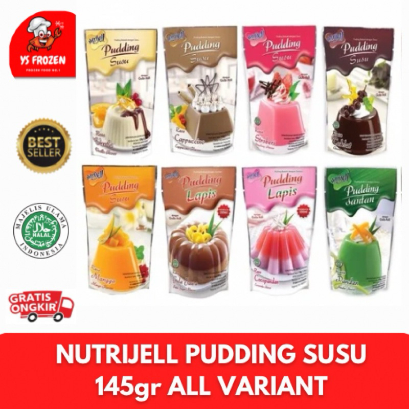 

NUTRIJELL PUDDING SUSU 145gr / ALL VARIANT RASA PUDDING / NUTRIJELL / YS FROZEN PALEMBANG