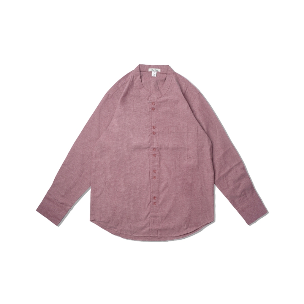 Baju Koko Pria Ungu Lengan Panjang