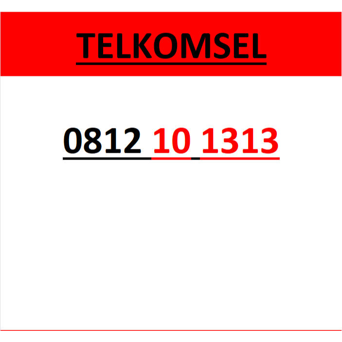 Nomor cantik simpati telkomsel seri abab 1313 murah lengkap w50000