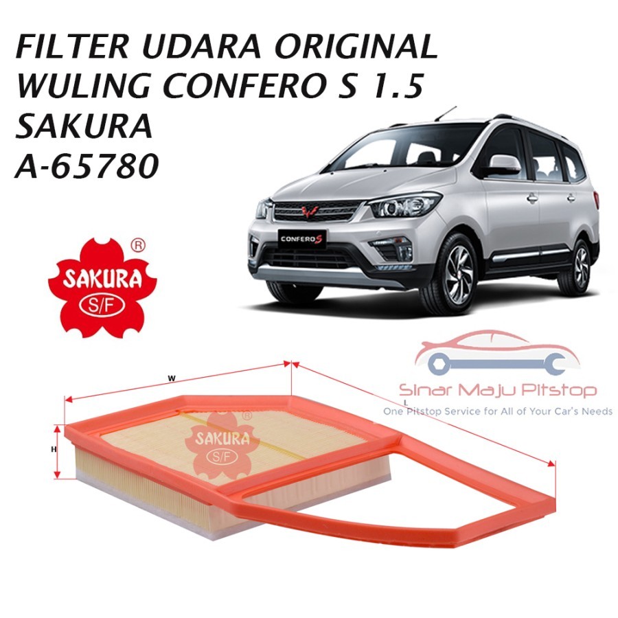 SAKURA AIR FILTER A-65780 Filter Udara Mobil WULING CONFERO S 1.5 - Saringan Hawa Mesin Mobil Origin
