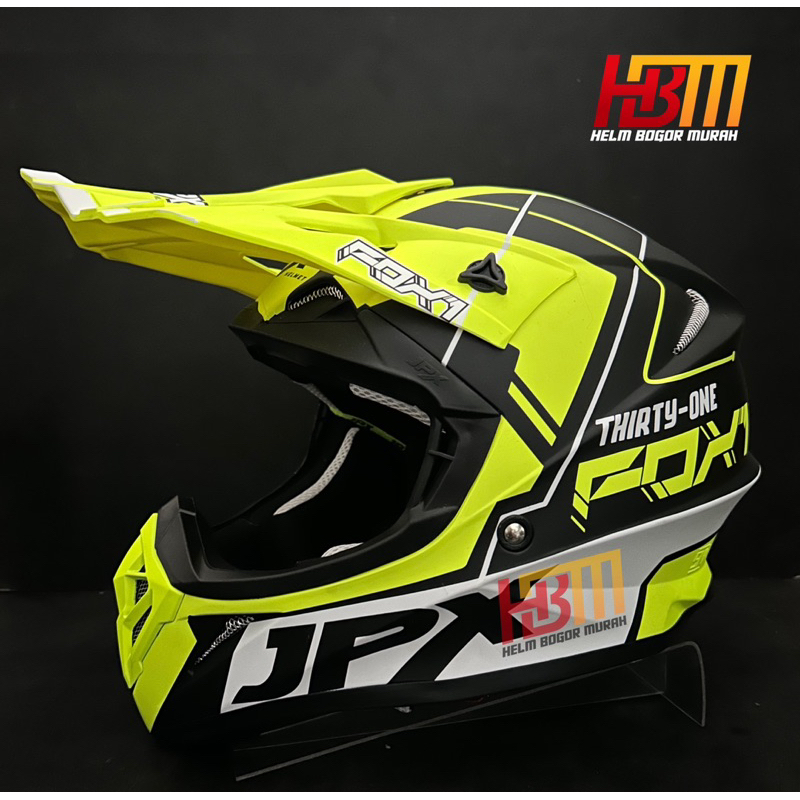 Helm cross Fox 1 X 31 Solid Black Doff JPX Helmet