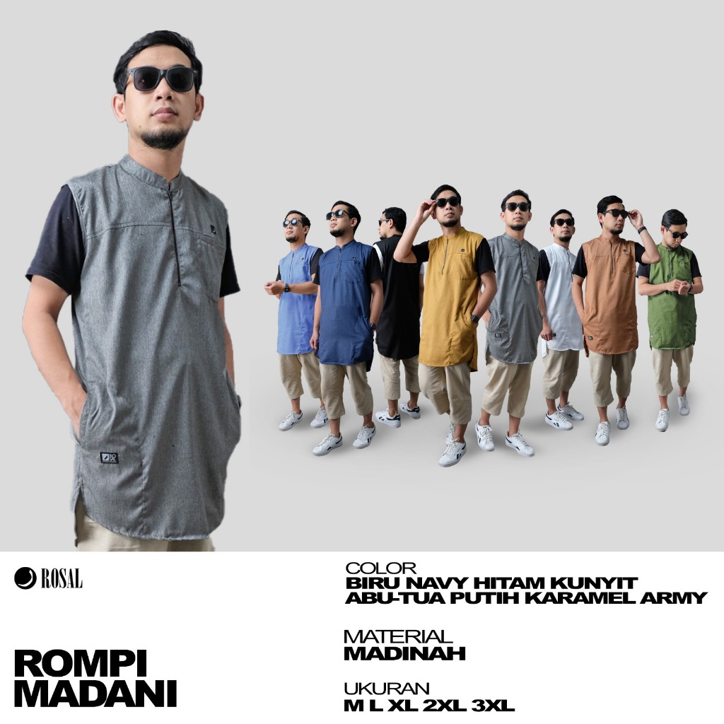 rompi shalat madani rosal rompi shalat formal rompi adem rompi koko kurta rompi