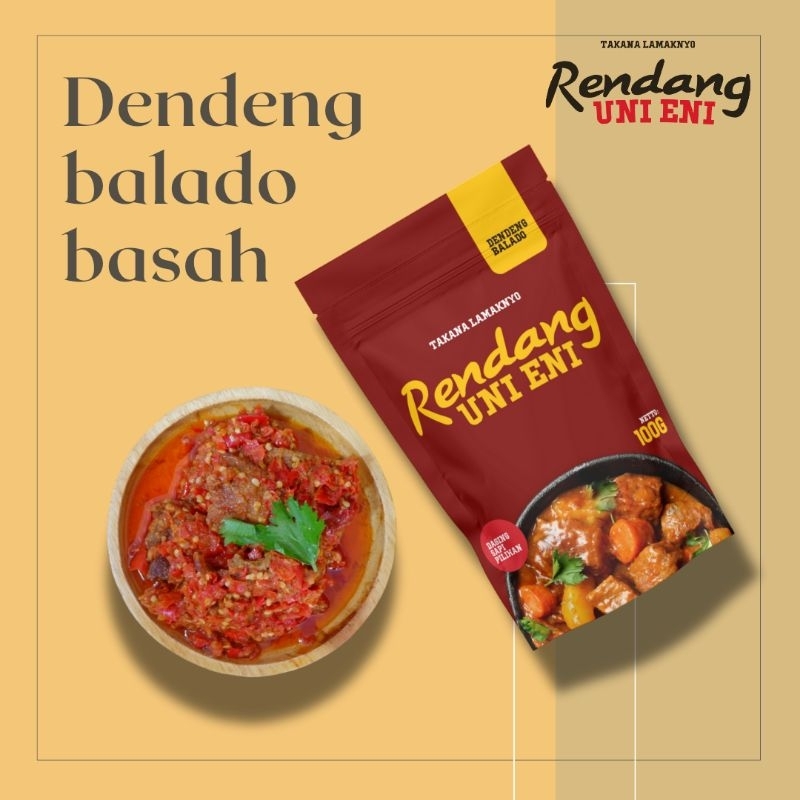 Dendeng Sapi Balado Asli Padang Uni Eni -  250gram - Dendeng Kemasan - Dendeng balado basah