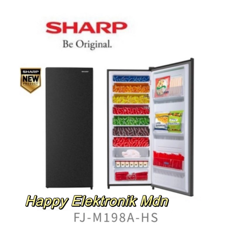 SHARP KULKAS FREEZER SHARP 8 Rak SHARP FJM198A-HS Sharp FreiserFJM198A-HS Sharp Freizer Model Terbar