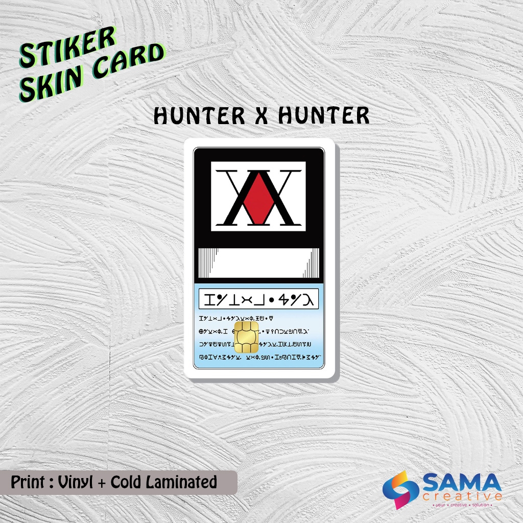 

Hunter X Hunter License Sticker Skin Card - Vinyl ATM Debit Credit, Emoney, Flazz, Kartu Akses Stiker HXH