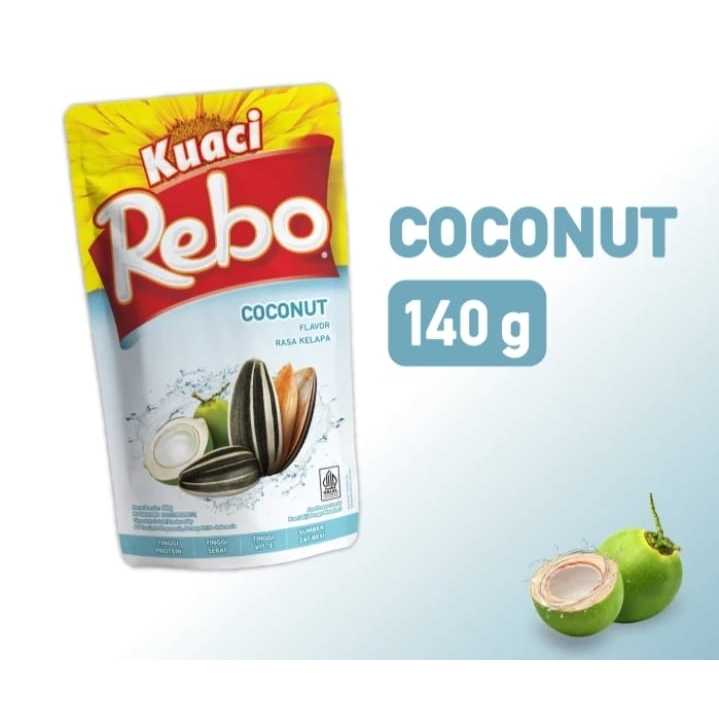 

Kuaci Rebo Coconut Flavor 140g Kuaci Rebo Rasa Kelapa 140gr Rebo Kuaci Coconut Flavor Kuwaci Rebo