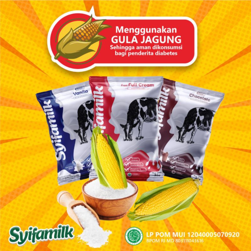 

Syifamilk Susu Sapi dengan gula jagung 350gr & 550gr