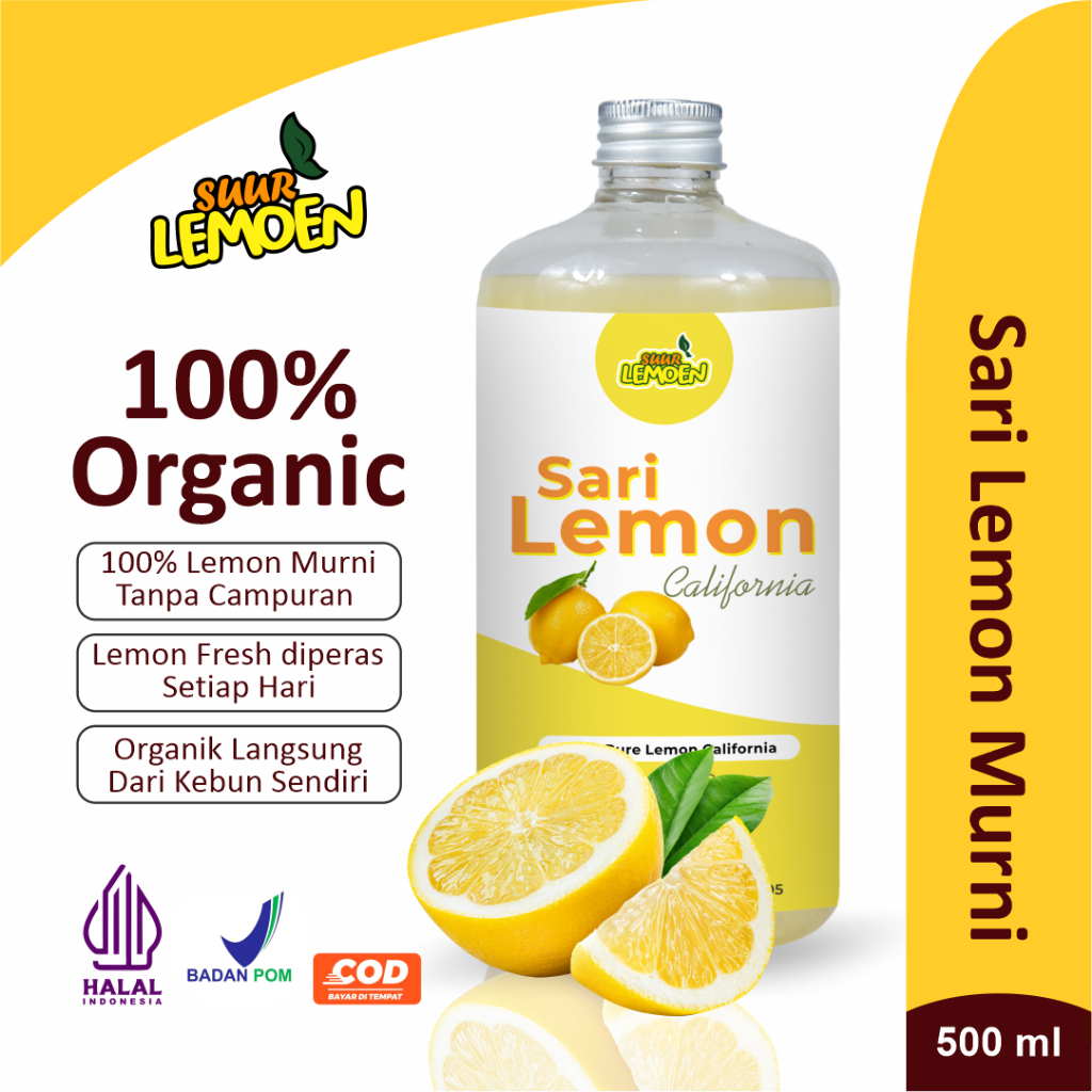 

Sari Lemon / Air Lemon Murni / Minuman Diet 250ml - 500ml | Lemon California