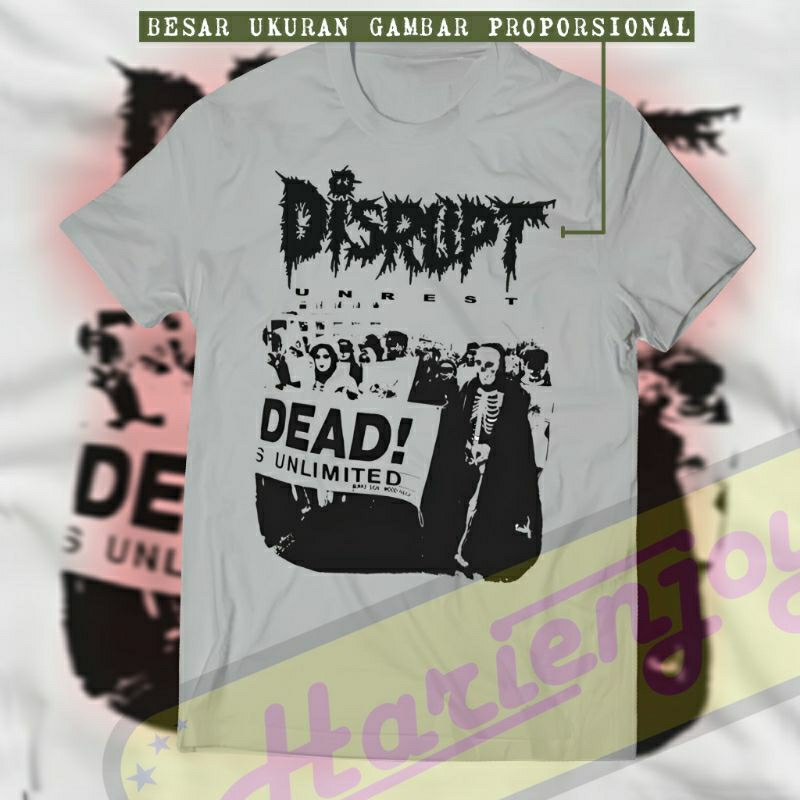 Kaos / T-Shirt Band Disrupt "Unrest" / Tag Merchons Apparel