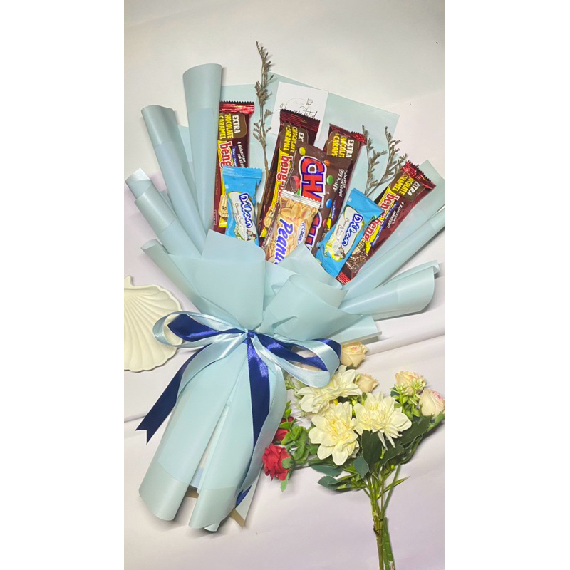 

Bouket Snack/Bouket jajan/bouket ultah/Smal Snack Bouket