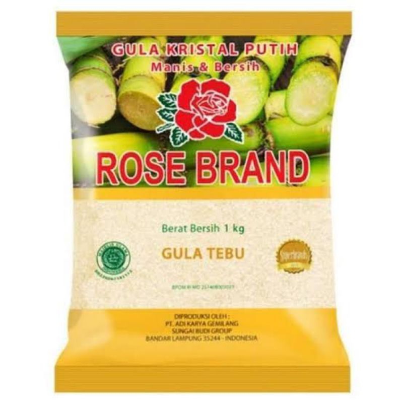 

ROSE BRAND gula pasir kuning 1 kg