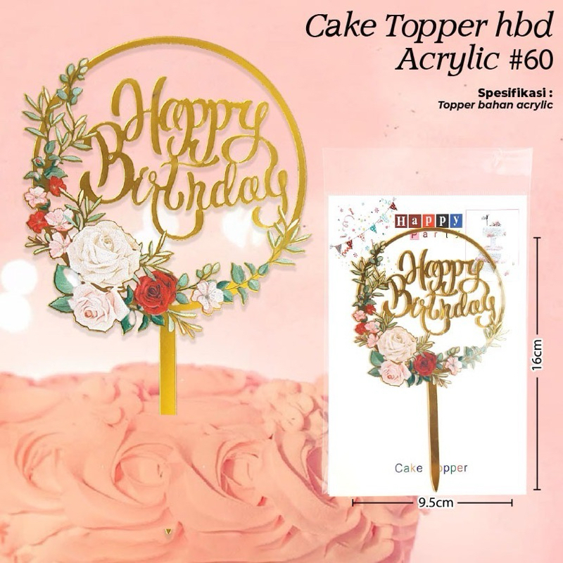 Topper cake ultah aksesoris kue ultah