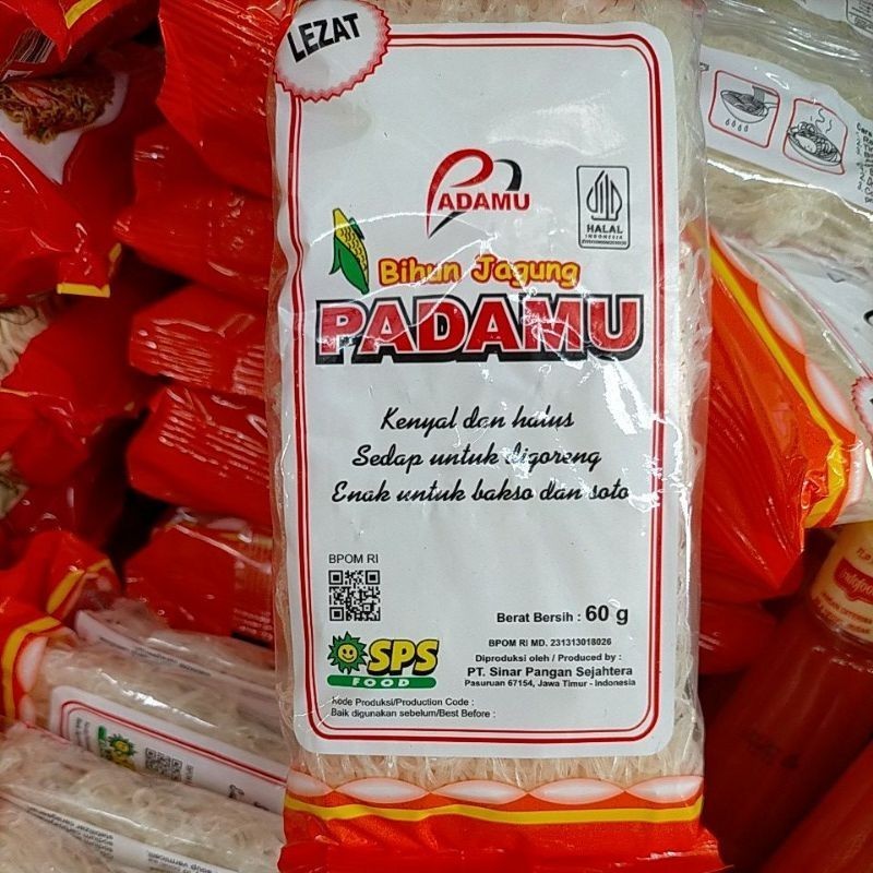 

BIHUN JAGUNG PADAMU 60g 1 BALL ISI 60 PCS / 15 RENTENG