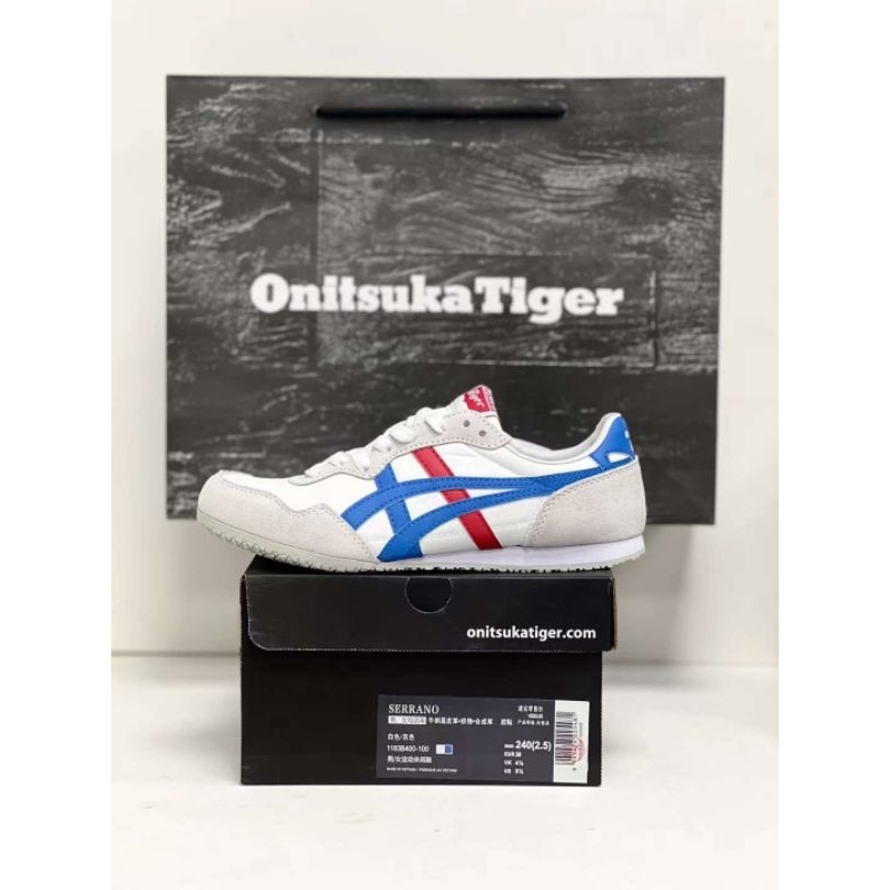 Sepatu Onitsuka Tiger SERRANO PRANCIS/White Blue Red/Nilon/Leather