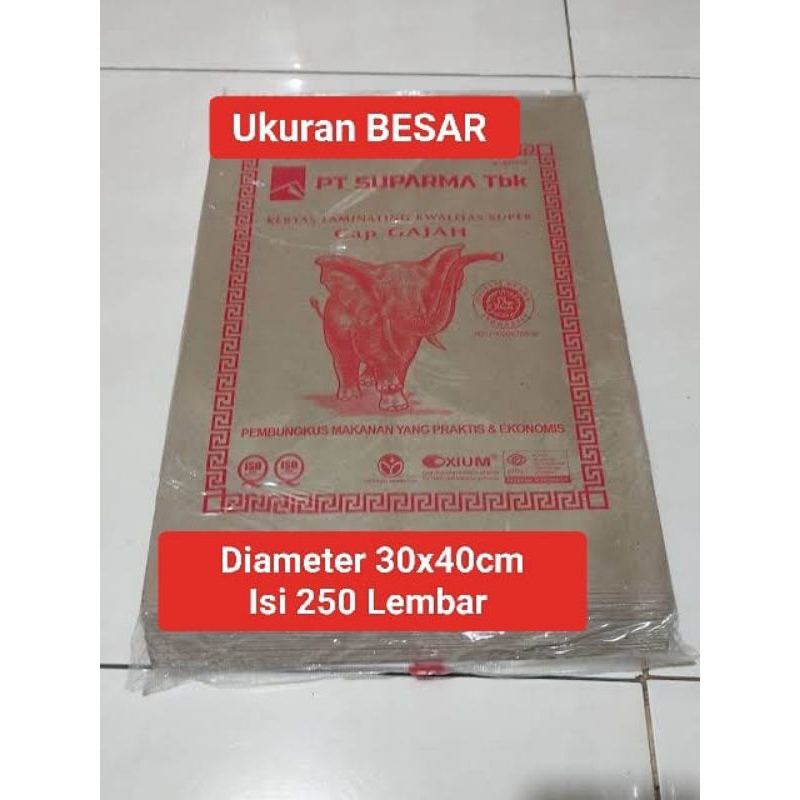 kertas nasi kertas pembungkus nasi ukuran BESAR diameter 30x40cm