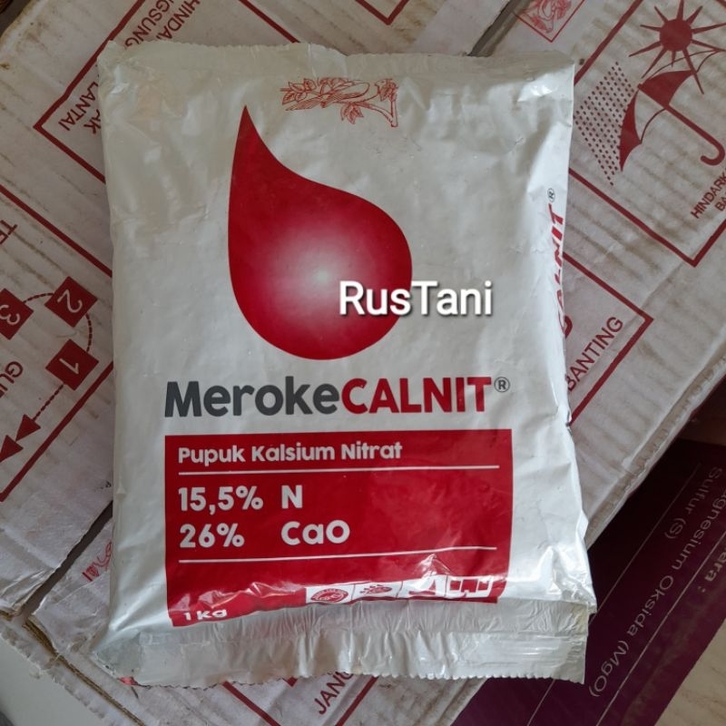 pupuk calsium nitrat meroke calnit kemasan 1kg kandungan :N 15%CaO 26%kemasan 1kg