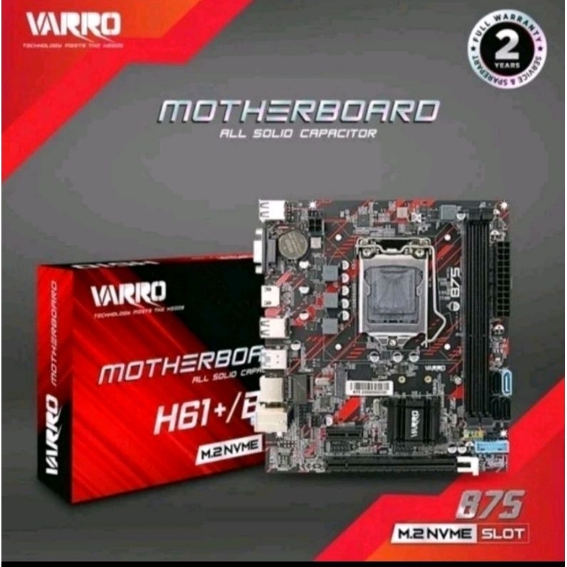 MOBO H61/ MOTHERBOARD H61 LGA 1155 DDR3 HDMI + SLOT NVME BARU