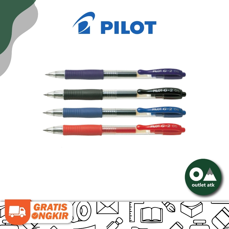 

Pulpen Cetek Gel Pen Pilot G2 / G-2 0.5mm Jepang Asli