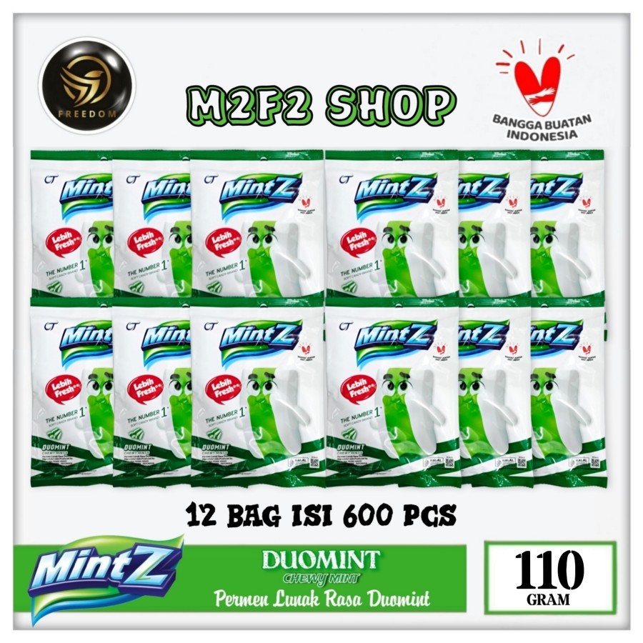 

Mintz Duomint Chewy Mints | Permen Lunak - 110 gr (Kemasan 12 Pack)
