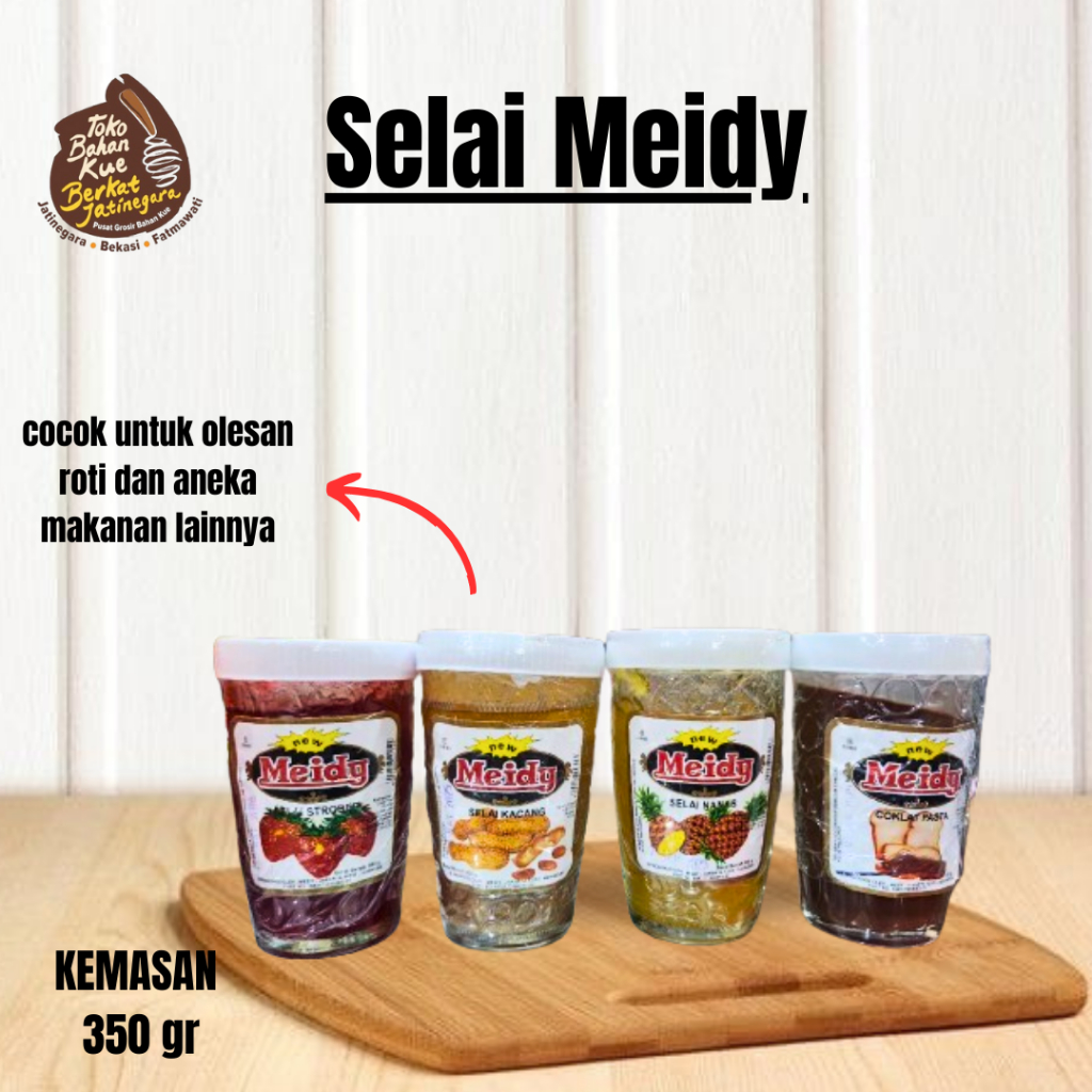 

SELAI MEIDY KEMASAN 350 GR / SELAI ROTI / SELAI MAKANAN