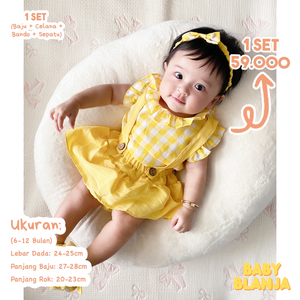 Baju Bayi Perempuan 6 12 Bulan Nara Set