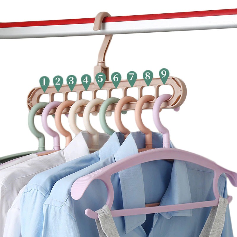 Gantungan Baju 9 Lubang Magic hanger 9in1 Hanger Baju Ajaib 9 Lubang gantungan baju