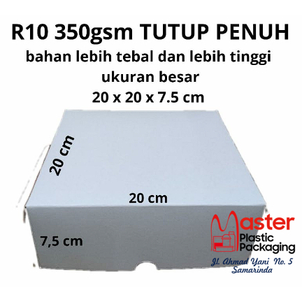 Snack Box R10 Putih / Ivory 20x20x7 350gsm - 10 Lbr