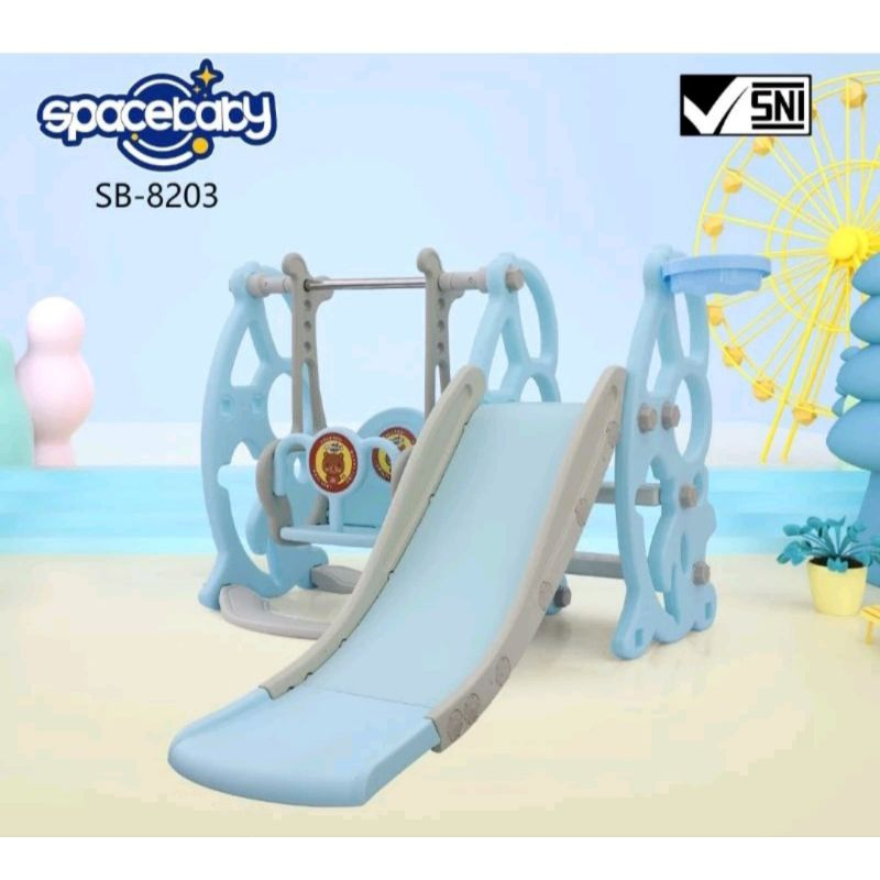 Spacebaby Mainan Perosotan Anak SB-8203 Kokoh Berkualitas Perosotan Ayunan