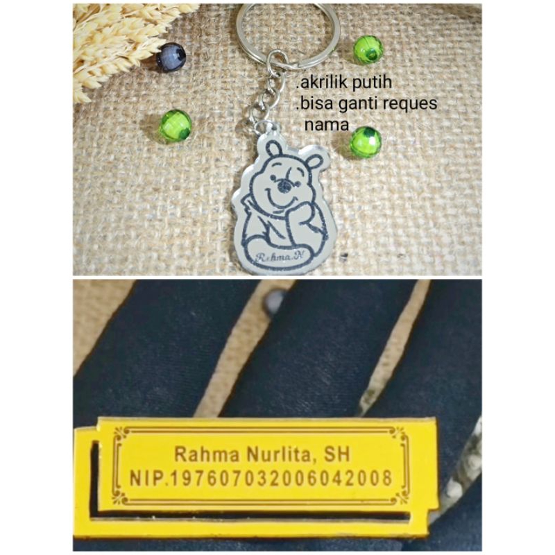 bros nama akrilik gold