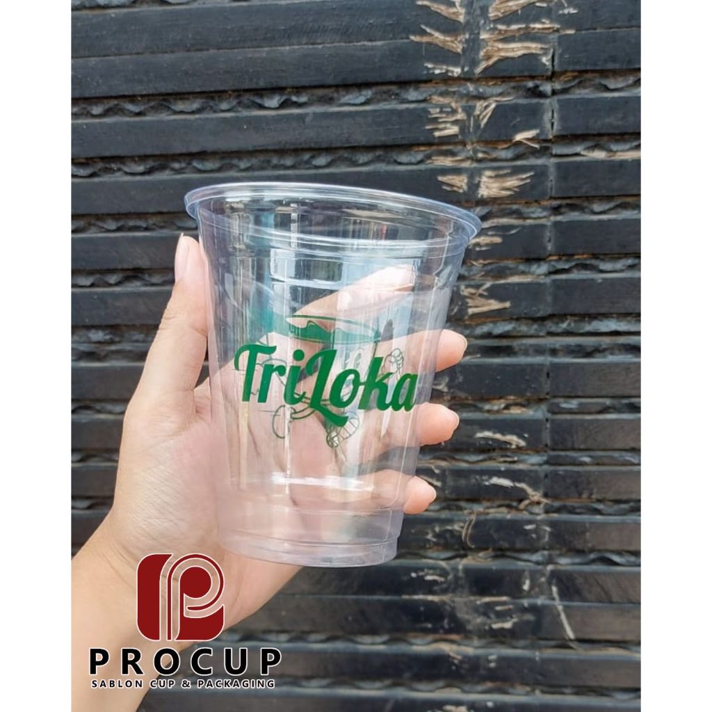 Sablon Custom Cup / Gelas PET 12oz/14oz