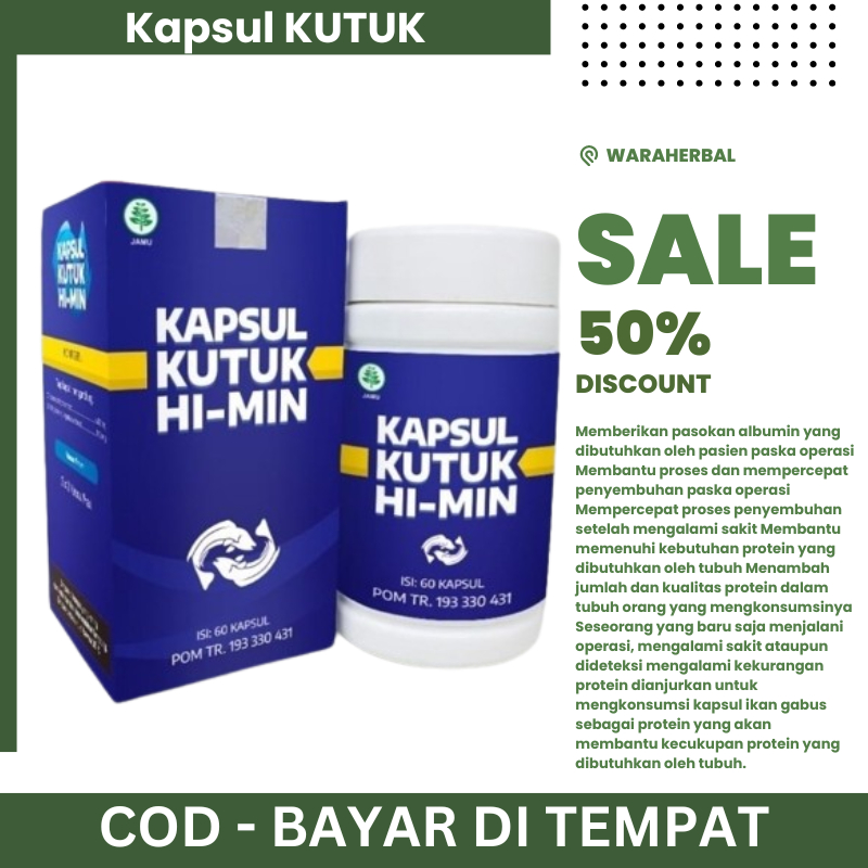 Kapsul KUTUK NATURAFIT HI-MIN 60 kapsul EKSTRAK IKAN GABUS