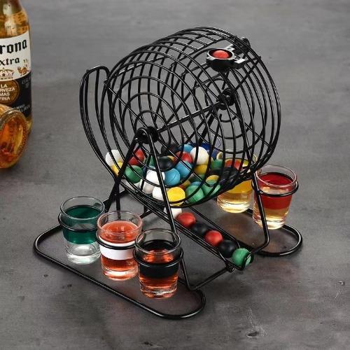 Bingo Set dengan Keranjang Putar/Bingo Party Game Set Mainan Lotere