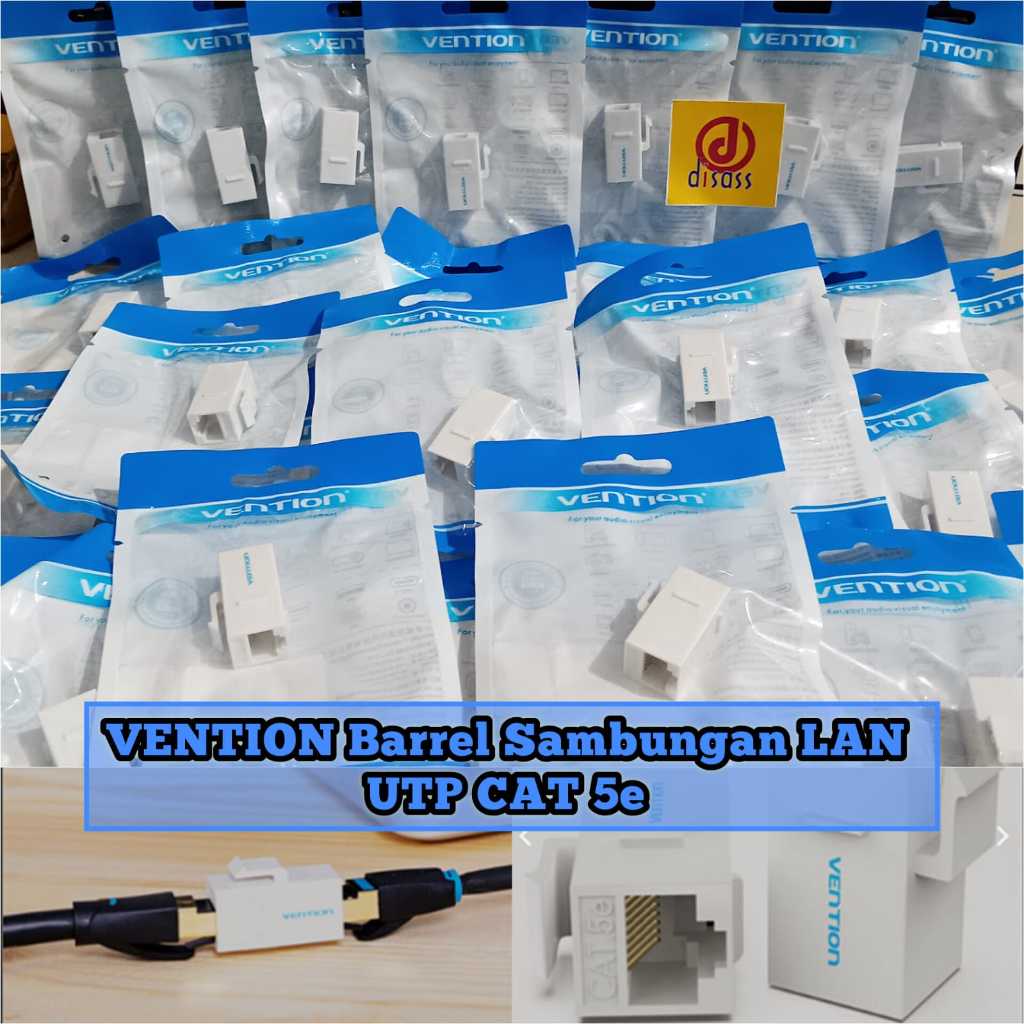 VENTION SAMBUNGAN RJ45 CAT5  CAT6 BAREL KONEKTOR RJ45 - DISASS JOGJA