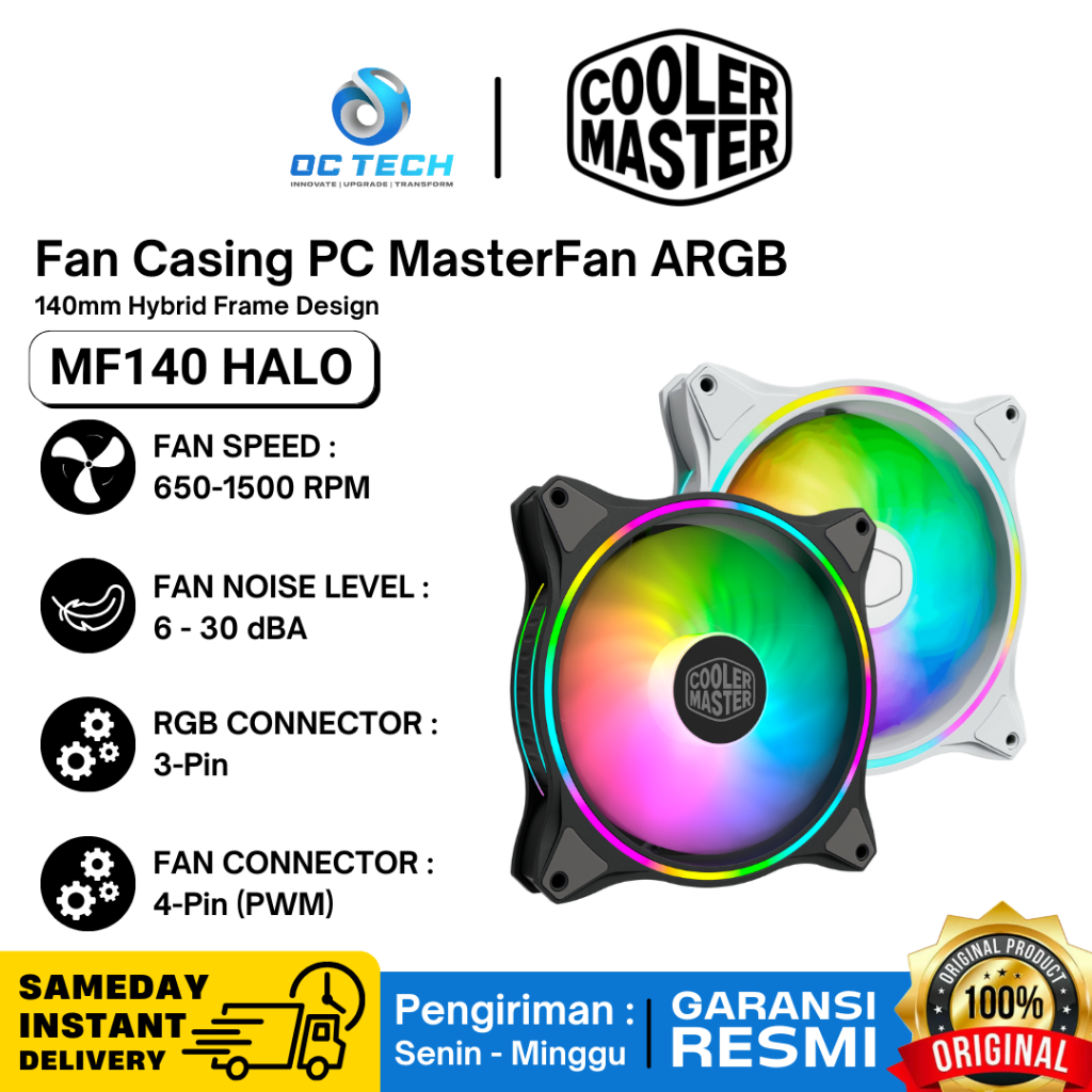 Cooler Master MasterFan MF140 Halo ARGB RGB 140mm 14cm Fan Cooler Master Master Fan LED RGB