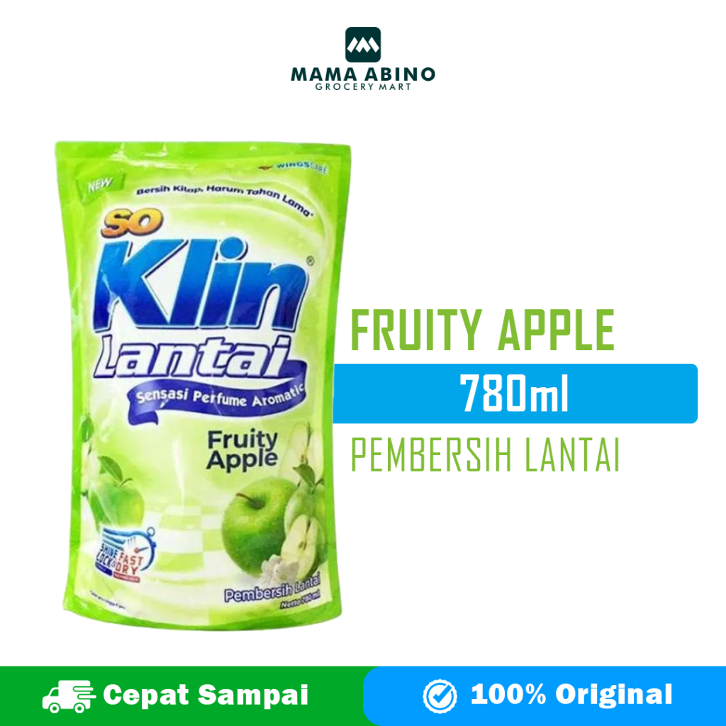 Pembersih Lantai So Klin Lantai Fruity Apple 780ml SoKlin Lantai