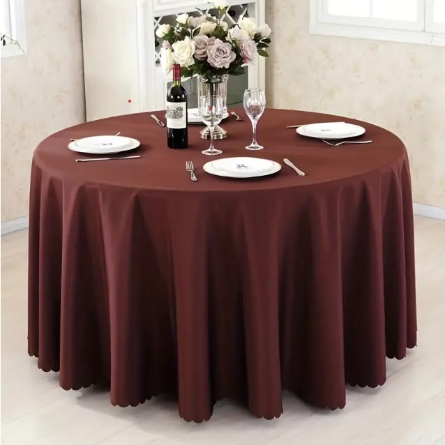 Round table cloth/taplak meja Taplak Dekorasi Taplak Hotel Table cloth banquet varian warna blackout