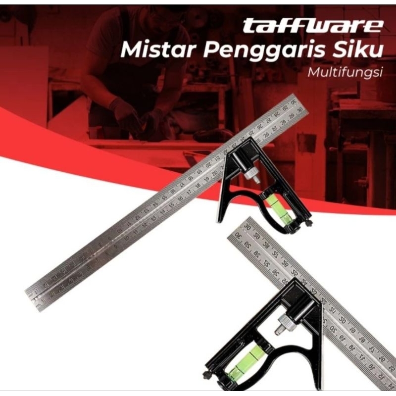

Mistar Penggaris Siku Adjustable Angle Ruler Waterpass 305mm