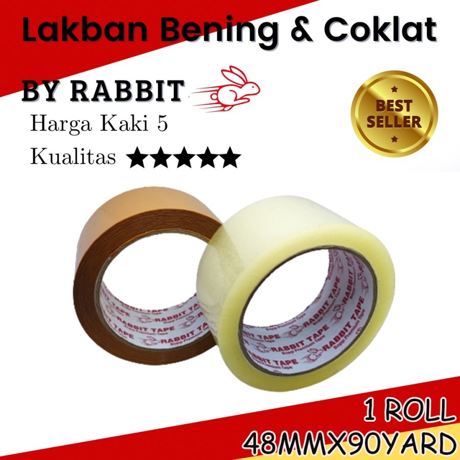 

Lakban Rabbit Tape 48mm x 90 yard / kualitas OK