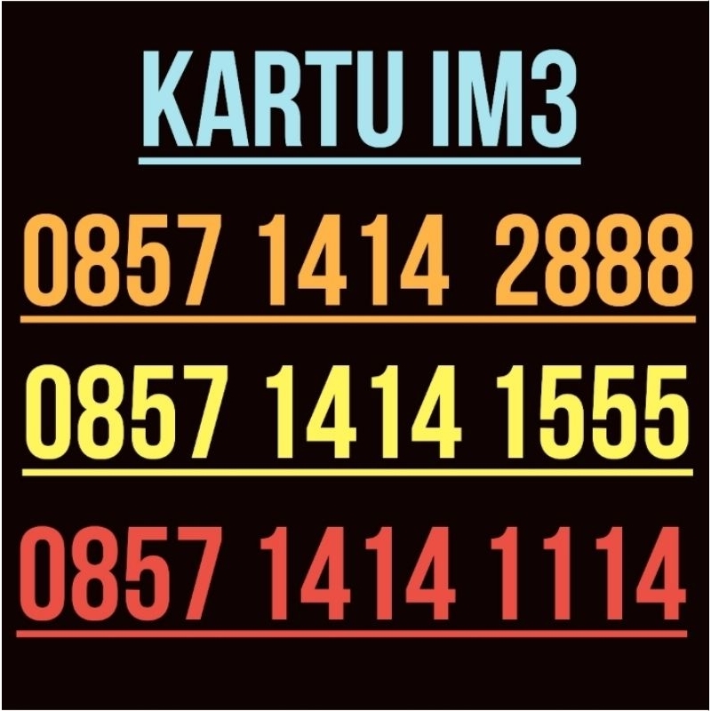 NOMOR CANTIK INDOSAT IM3 TRIPLE RAPI
