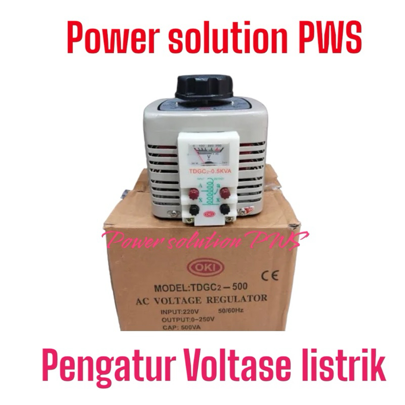 Oki Slide Regulator 500 Watt Stabilizer Manual model putar Dari 0 s/d 250 Volt 500w / Alat Pengatur 