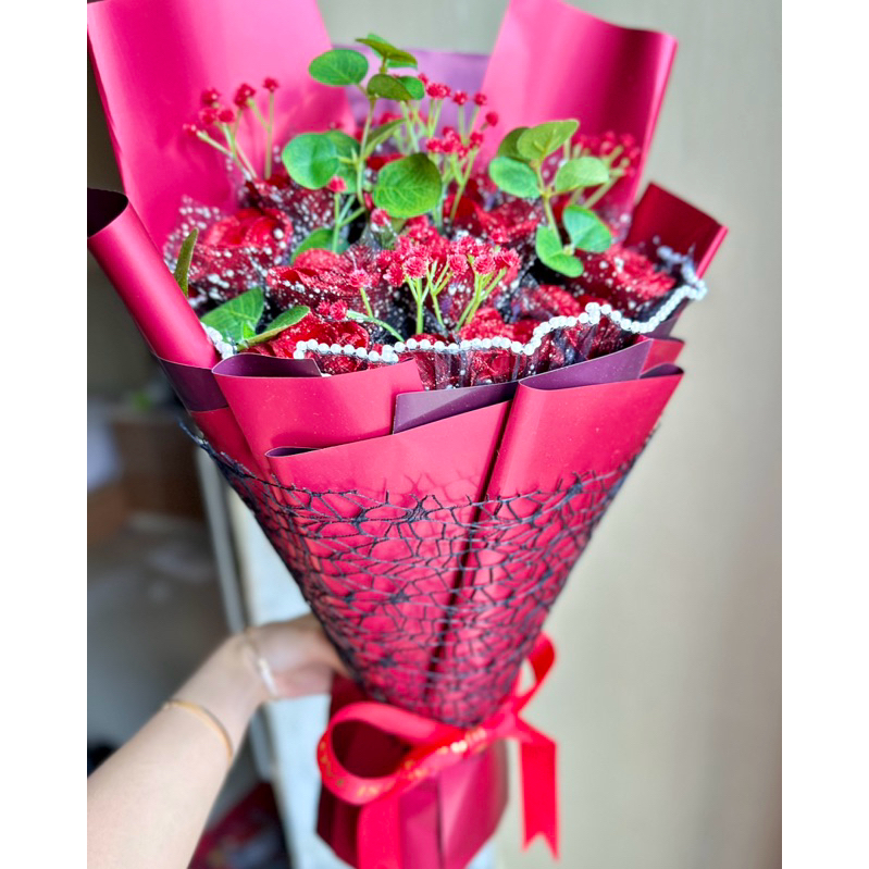 Buket Bunga Mawar / Buket Bunga Palsu / Buket Mawar Merah / Buket Bunga Premium