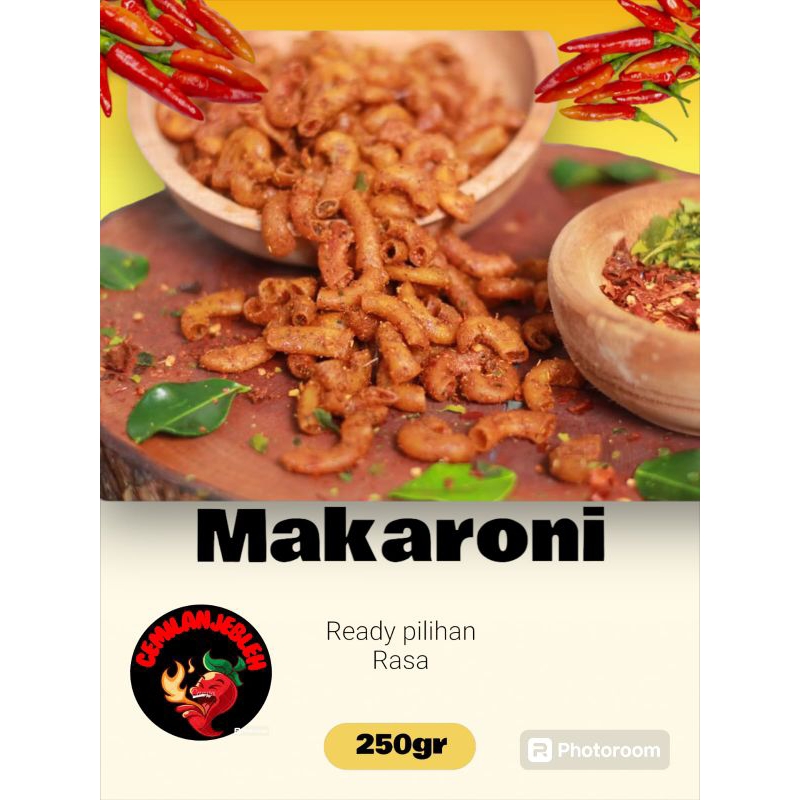 

makaroni mix rasa cemilan masa kini 250gram makaroni pedas