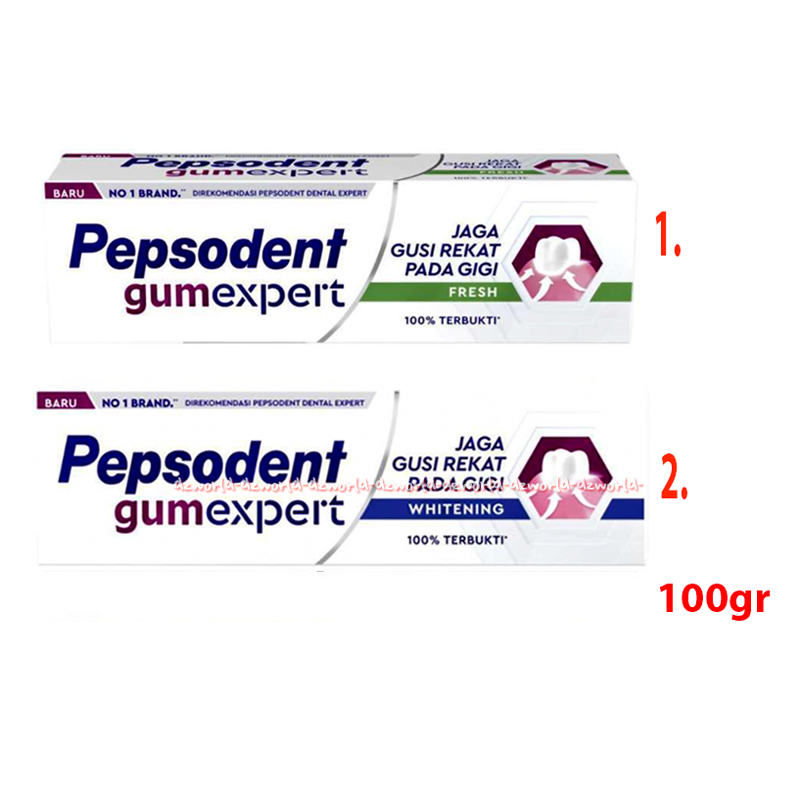 Pepsodent 100gr Gum Expert Fresh Whitening Jaga Gusi Rekat Pada Gigi Toothpaste Odol Tooth Paste Pep