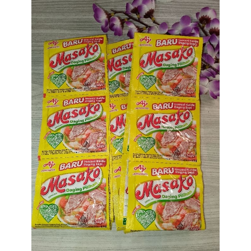 

Masako Renceng sapi isi 12 sachet 9 gr/ Masako penyedap rasa sapi (bubuk kaldu)