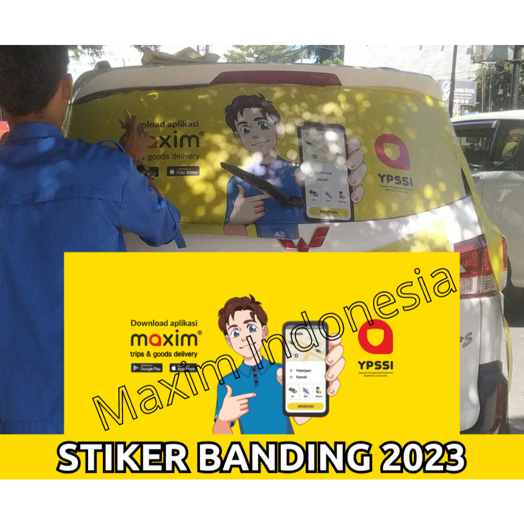 STIKER MAXIM PRIORITAS KACA BELAKANG 2023