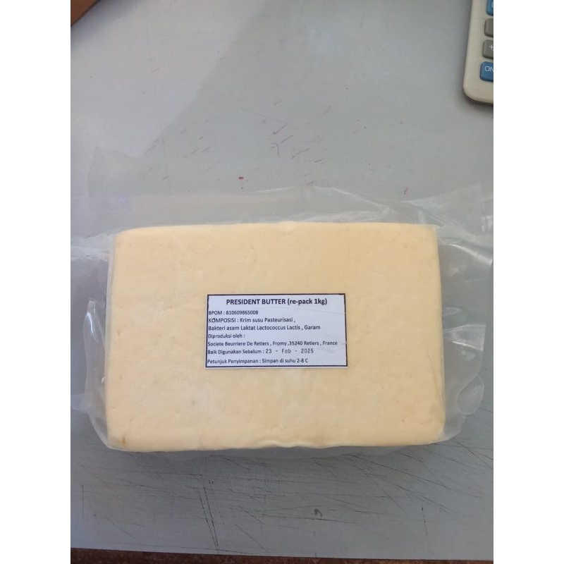 BUTTER PRESIDENT SALTED / UNSALTED REPACKING 1KG